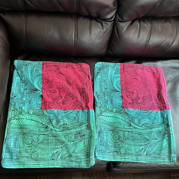 Vintage Turquoise Boho Pillow Throw 2pcs Covers - Picture 7 of 11